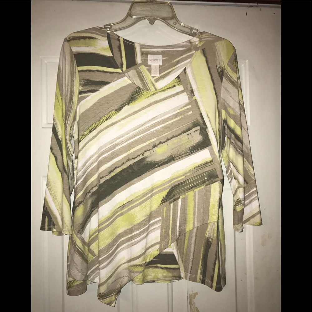 Lk new Chico’s Stretch Fun Top Shirt sz 1 M
